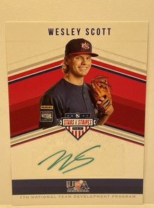 Wesley Scott 2018 Stars and Stripes 17U USA Team Signatures Green Ink Auto 2 /5