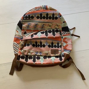 Volcom Backpack 16”x16” 2 Pockets Study Surf Snowboard Skate Zippers Adjustable - Picture 1 of 13