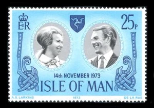 Isle of Man: 1973 Wedding of Princess Anne and Mark Phillips (35) MNH - Picture 1 of 1