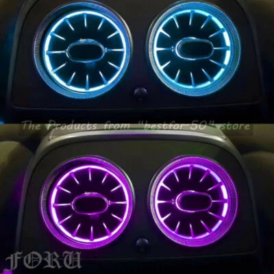 2PCS For Mercedes Benz S Class W222 2016-2021 Ambient Light Rear Air Vents LED Foto 1 de 4