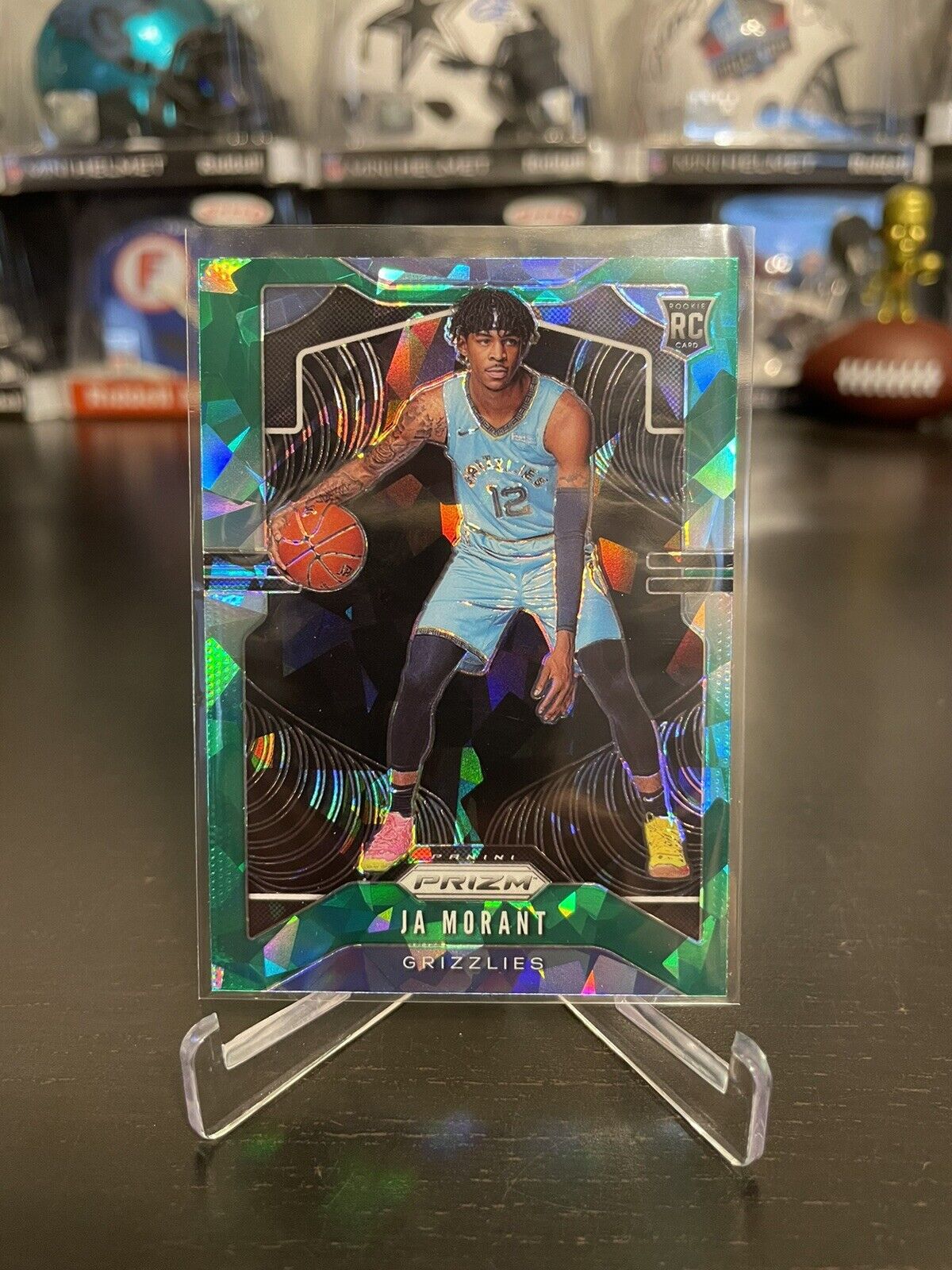 2019-20 Prizm Ja Morant Rookie Green Cracked Ice RC 249 A3 Combined Shipping!