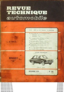 Revue Technique Automobile Renault 12 /8/10  #296 - Imagen 1 de 4