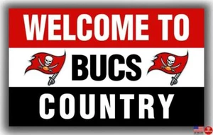 Bucaneros Tampa Bay Bienvenidos a BUCS Country 3 x 5 Bandera 3x5 Bandera Hombre Cueva EE. UU. - Imagen 1 de 7