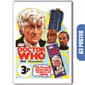 Doctor Who: Nestle Advertising Artwork feat Jon Pertwee (Reproduction A3 Poster) - Foto 1 di 4