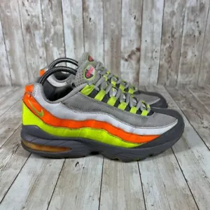 Nike Air Max 95 Sneakers Neon Orange Volt Gray Athletic kids 7 Womens 8.5 - Picture 1 of 8