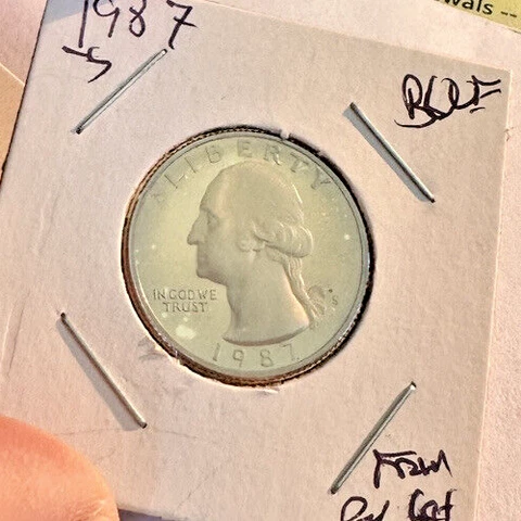 1980’s COLOR TONE 25c 4 Coin Lot~ Blue Rims ~ Get All 4 Coins Shown ~ WOW! ~ I14 Cover