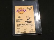 1991 Magic  Johnson HIV Season  LA Lakers vs Milw Bucks 11/24/91. Lakers  102-97