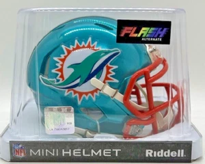 NFL MIAMI DOLPHINS FLASH RIDDELL MINI SPEED HELMET - Picture 1 of 9