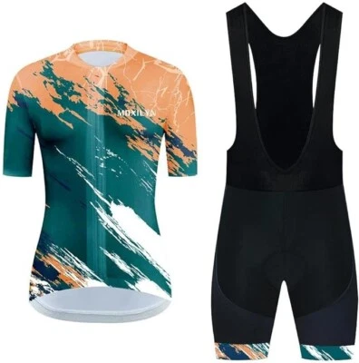 (Vendedor de EE. UU.) Conjunto de camisa de bicicleta de manga corta para mujer + juego de babero Foto 1 de 4