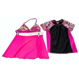 OP Three Pieces Swimsuit Kids Size XL 14/16 Swimwear Bathing Suit - Picture 1 of 18
