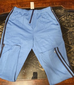 light blue polo sweat suit