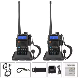 2XBaofeng BF-UV5R Radiotelefon Walkie Talkie Radiotelefon ręczny Radiotelefony 1800mAh - Zdjęcie 1 z 12