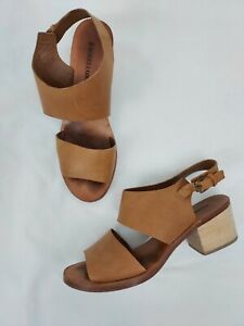 Rachel Comey Tulip Camel Leather Block Heeled Sandals Size 8.5