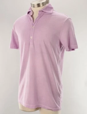 ALTEA MILANO Glicine 服装染色棉短袖 Polo 衫中号全新带标签 — 第 1/2 张图片