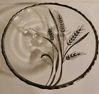 Vintage wheat pattern Sterling Silver Overlay. bit tray 3 toed ruffled rim 7.5&quot;