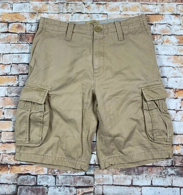 Pantalones Cortos Carga Cremieux Denim Adulto 30 Beige Tostado 11" Preppy Informal Exterior Para Hombres Foto 1 de 4