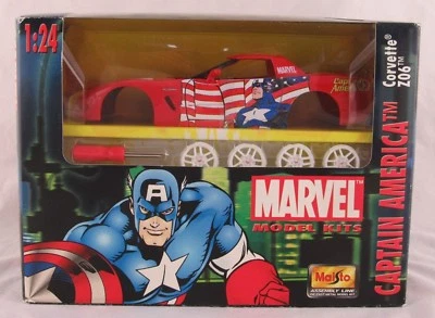 Marvel Model Kits Captain America Corvette Z06 1:24 Scale Maisto, In Box - Изображение 1 из 4