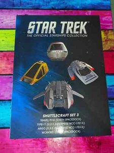 Star Trek Starships Shuttle Set 3 Shuttlecraft Three Eaglemoss Hero Collector - Picture 1 of 7