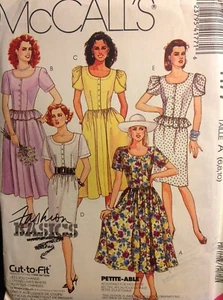 Pattern McCall’s 4177, retro 80s dresses with peplums, 6-10 - Picture 1 of 2