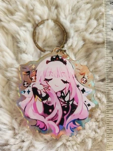 Hololive Myth Mori Calliope Keychain Calli Rainbow Acrylic Vtuber Anime Nonomoe - Picture 1 of 2