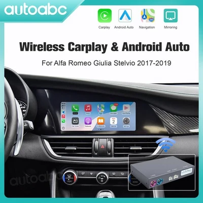 Wireless CarPlay for 2016-2019 Alfa Romeo Stelvio Giulia Adapter Box Mirroring - Image 1 of 4