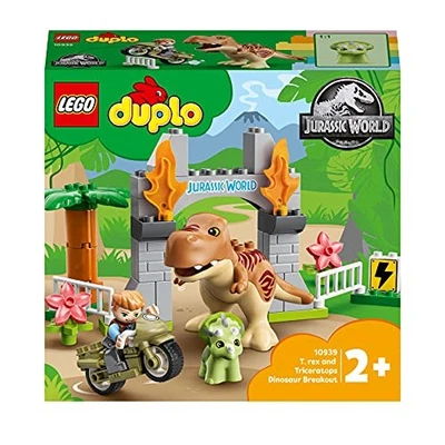 LEGO Duplo Jurassic World T-Rex and Triceratops Escape 10939 Toy Blocks Dinosaur - Image 1 of 4