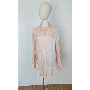 Neu mit Etikett Vince Camuto Bluse mit Knopfleiste vorne zum Binden - apricot-cremefarben - Small - Bild 1 von 8