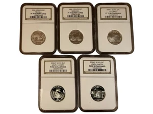 2006-S Silver - NGC PF70 ULTRA CAMEO ~ Proof 5 Coin Statehood Quarter Set - Picture 1 of 5