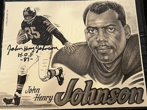 John Henry Johnson 8x10 HOF Auto 49ers Lions Steelers Oilers Signed Autographed - Picture 1 of 10
