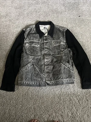 Helmut Lang CMBO JNJKT CINZA LAVAGEM ÁCIDA VCD E06HM105 TAMANHO XL Feminino MSRP$335 NOVO! - Imagem 1 de 3