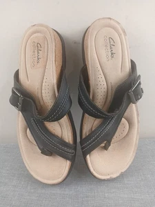 Clarks Collection Brynn Madi Damen-Zehenstegsandalen Größe 8M rot Leder - Bild 1 von 6