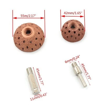 Testa di rettifica pneumatici raspa tampone sfera riparazione pneumatici strumento manuale lucidatura-ruota/adattatore - Immagine 1 di 3