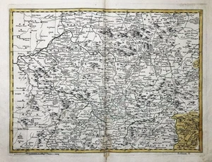 Tarjeta Meschede Eslohe Sauerland Attendorn Iserlohn Sundern Homann 1750 - Imagen 1 de 1