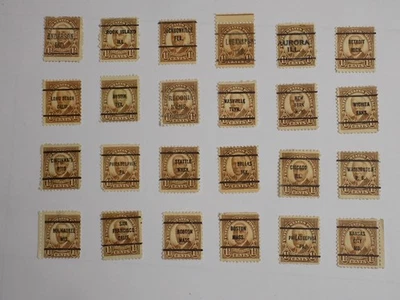 U S Coll'n de (24) usado Diffn't cities PRECAN. DEFIN-11-24-B*-1 1/2 C ENDURECIMIENTO- Foto 1 de 2