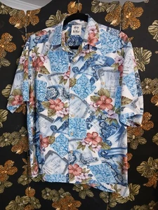"Pan Hana Hawaii" Men's Shirt Size Medium Floral Design Made in Hawaii - Picture 1 of 4