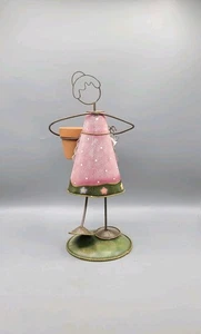 Summer Living Wire Plant Watering Woman Planter 13" Tall Pot Opening 2.5" - Picture 1 of 12