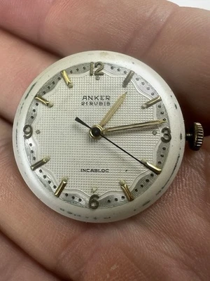 Movimiento Reloj Anker 21 Rubis Alemán Vintage Disponible en Todo el Mundo Foto 1 de 4