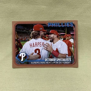 2024 Topps Series 1 Baseball Gold Parallel /2024 Phillies -OCTOBER SPECIALISTS🔥 - Picture 1 of 2