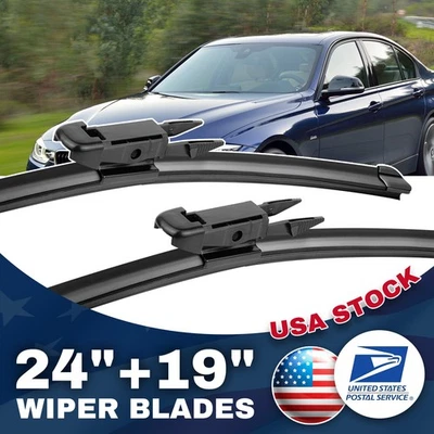 New 24"& 19" Premium Windshield Wiper Blades OEM Quality For Audi A3 2006-2013 - Image 1 of 4