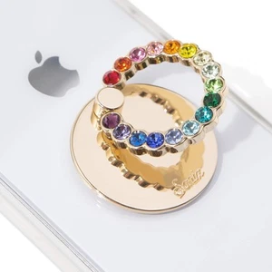 Sonix Embellished Crystal Rhinestone Phone Ring and Stand (Gold, Gold/Rainbow - Picture 1 of 6