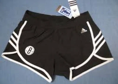 NBA 4Her Women BROOKLYN NETS Basketball Adidas Shorts Climalite Elastic Medium - Image 1 of 3