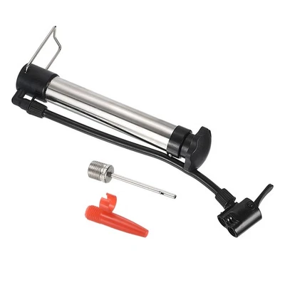 Bike Floor Pump Ball Pump Kit Hand Inflator with Multi-Function Nozzle Silver Foto 1 de 4