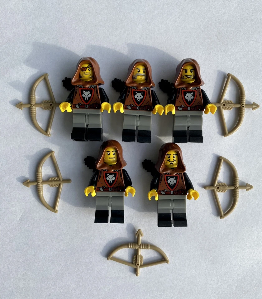 New! Lego Castle Wolfpack Bandits (Lot Of 5) Minifigures - 2024 Variant Retired - Image 1 of 1