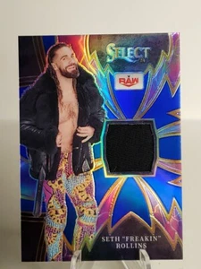 2024 Panini Select WWE Seth "Freakin" Rollins Raw Sparks Patch Blue Prizm /49 SP - Picture 1 of 3