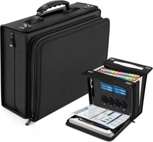 Accordion File Organizer, Portable 24 Pockets Expanding File Folder with Handle - Picture 1 of 8