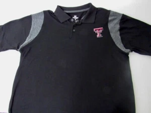 Camisa Polo Texas Tech Colosseum Ropa Deportiva Negra Mezcla Poliéster Talla L - Imagen 1 de 6