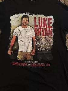 Camiseta de concierto de Luke Bryan Dirt Road Diaries negra pequeña - Imagen 1 de 2