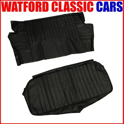 Set coprisedile posteriore mini classico nero con finiture nere - Immagine 1 di 4