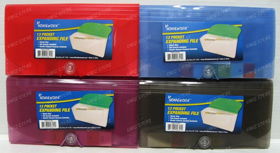 Organizador de archivos y cupones expandibles de 13 bolsillos tamaño de verificación # UC1907 Foto 1 de 1