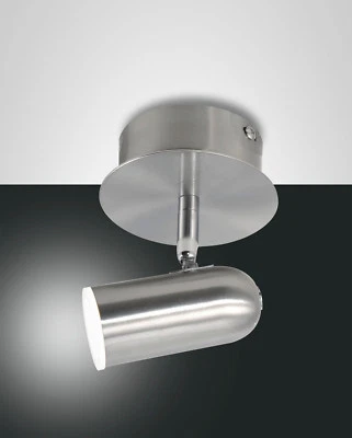 Lampada Da Parete LED Spot Strahler Spotty 1-Flg. Fabas Luce 3328-81-178 Argento - Immagine 1 di 2